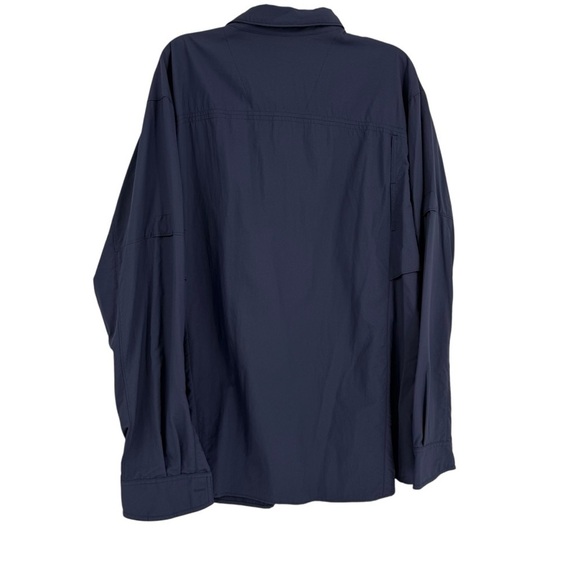 Columbia Shirt Mens XXL Blue Long Sleeve Vented Utility Silver Ridge AM7453 NEW - Picture 2 of 10